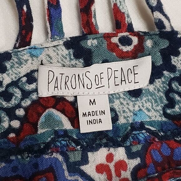 Patrons of Peace Racer Back Strings Summer Dress Sz M - Picture 9 of 11